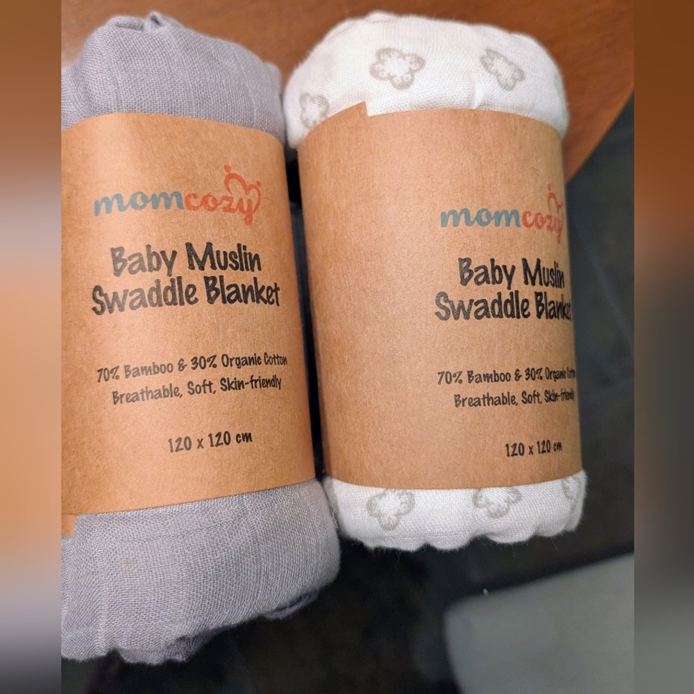 Momcozy Baby Muslin Swaddle Blanket Set, New Without Tags